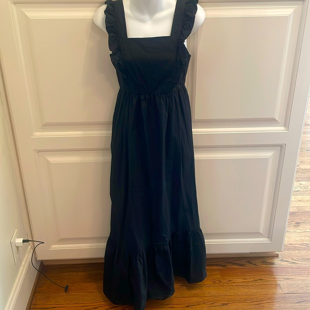 Molly Bracken black ruffle trim sundress sz xs